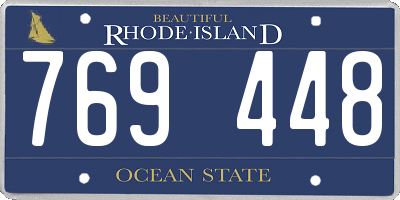 RI license plate 769448