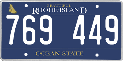 RI license plate 769449