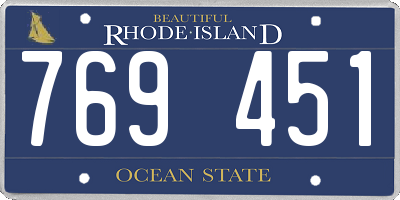 RI license plate 769451