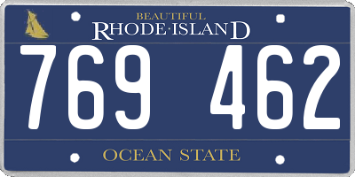 RI license plate 769462