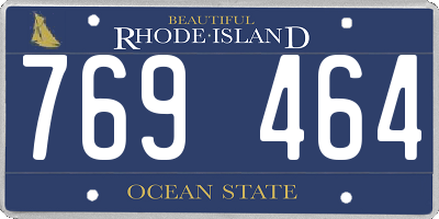 RI license plate 769464