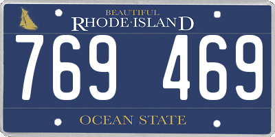 RI license plate 769469
