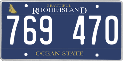RI license plate 769470