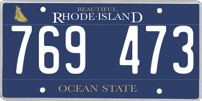 RI license plate 769473