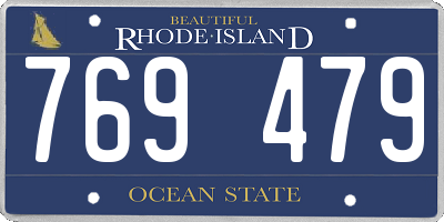 RI license plate 769479