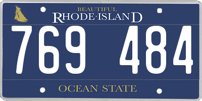 RI license plate 769484