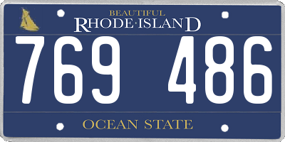 RI license plate 769486