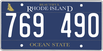 RI license plate 769490