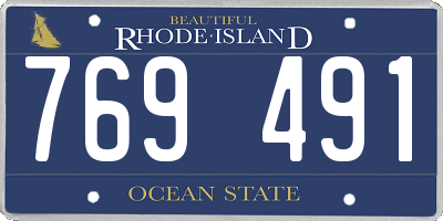 RI license plate 769491