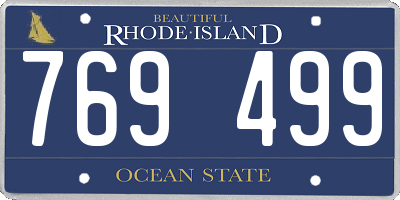 RI license plate 769499