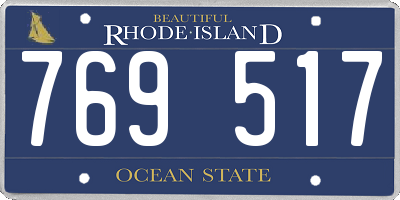 RI license plate 769517