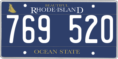 RI license plate 769520