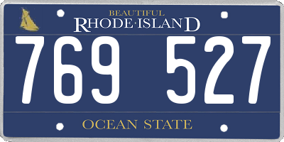 RI license plate 769527