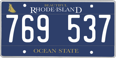 RI license plate 769537