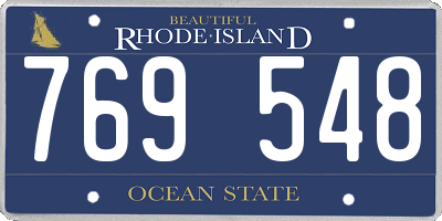 RI license plate 769548