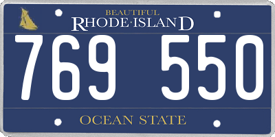 RI license plate 769550