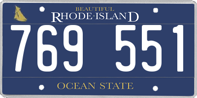 RI license plate 769551