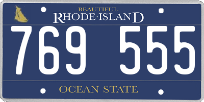 RI license plate 769555