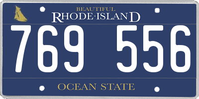 RI license plate 769556