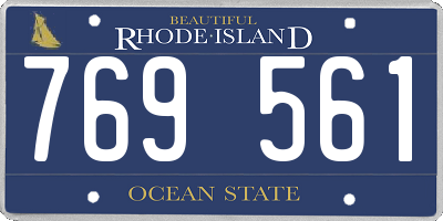 RI license plate 769561