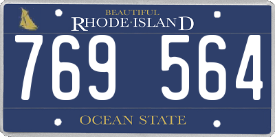 RI license plate 769564