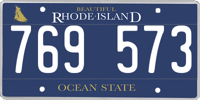 RI license plate 769573