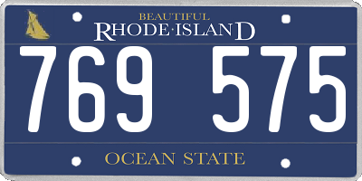 RI license plate 769575