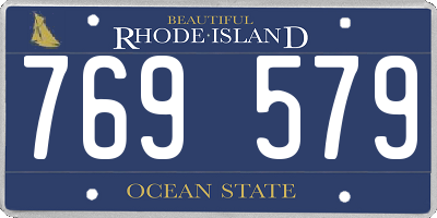 RI license plate 769579