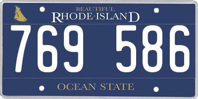 RI license plate 769586