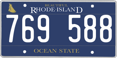 RI license plate 769588