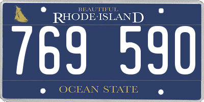 RI license plate 769590