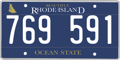 RI license plate 769591