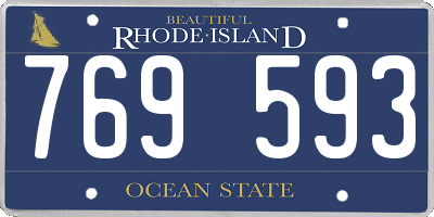 RI license plate 769593