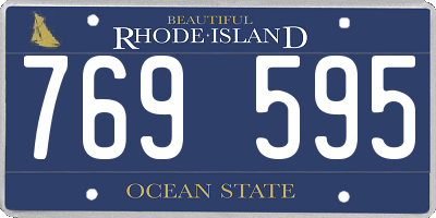 RI license plate 769595