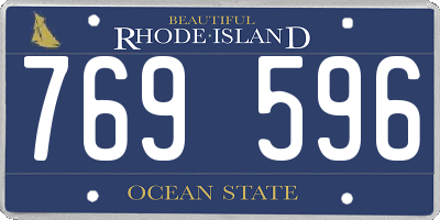 RI license plate 769596