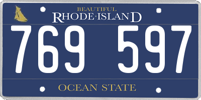 RI license plate 769597