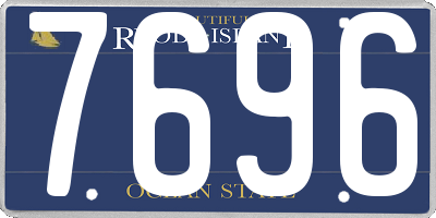RI license plate 7696