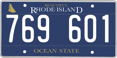 RI license plate 769601