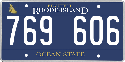 RI license plate 769606