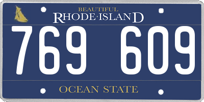 RI license plate 769609