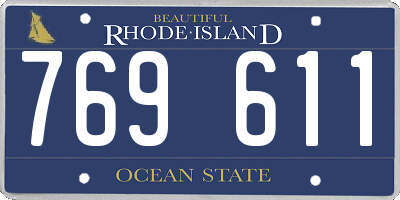 RI license plate 769611