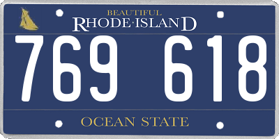 RI license plate 769618