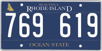 RI license plate 769619