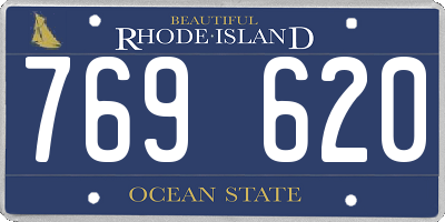 RI license plate 769620