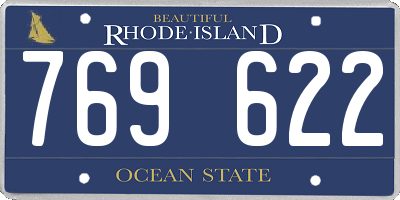 RI license plate 769622