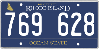 RI license plate 769628
