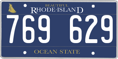RI license plate 769629