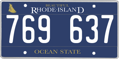 RI license plate 769637