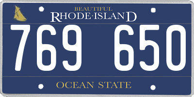 RI license plate 769650