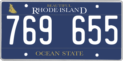 RI license plate 769655